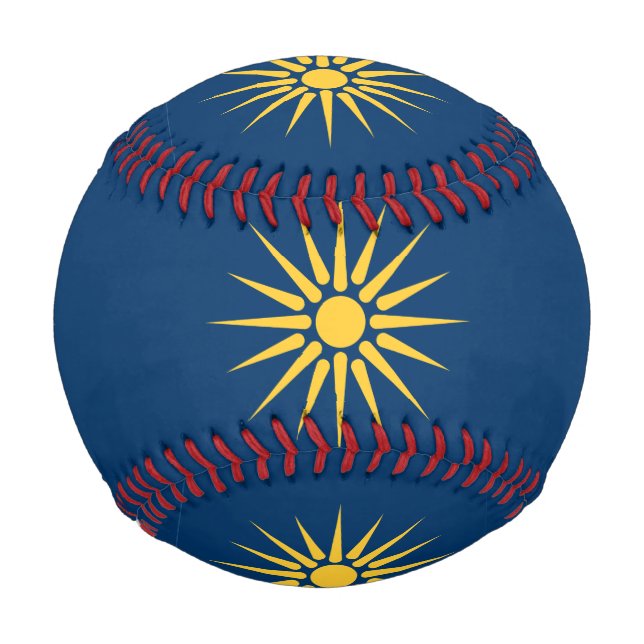 Patriotic baseball with flag of Macedonia, Greece (Vorderseite)