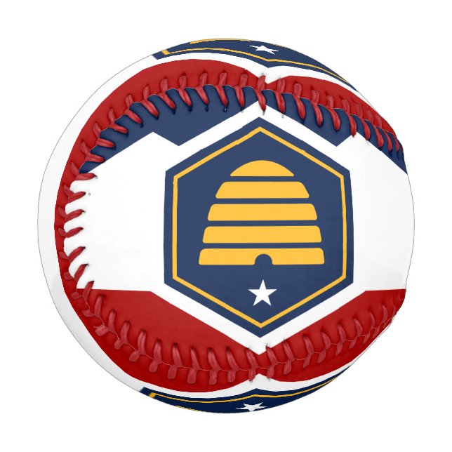 Patriotic baseball with flag of Utah, USA (Vorderseite Links)