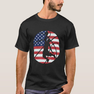 Patriotic Basketball 4. Juli Männer American Flag T-Shirt