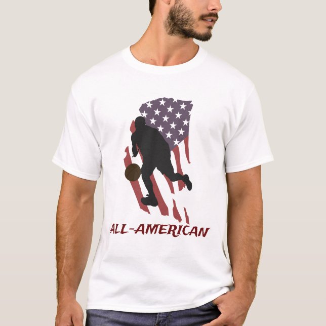 Patriotic Basketball All-American T-Shirt (Vorderseite)