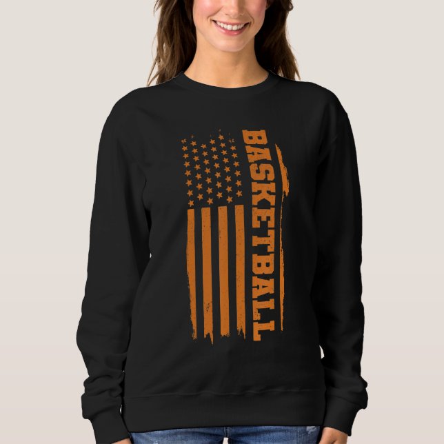 Patriotic Basketball Player American Flag Bball_2 Sweatshirt (Vorderseite)
