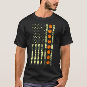 Patriotic Basketball Player USA Flag Prou T-Shirt