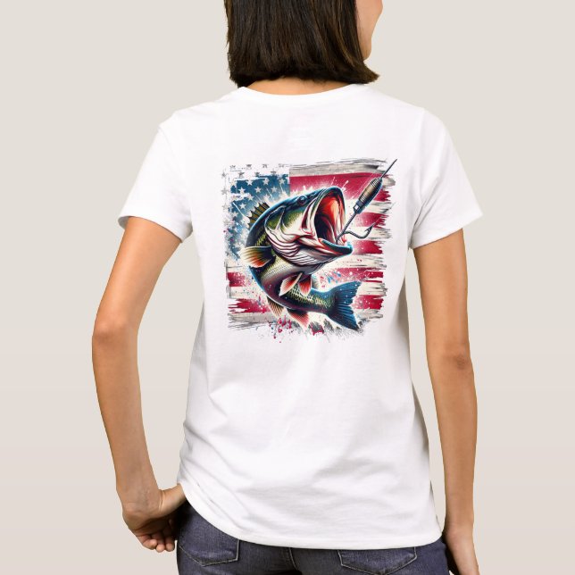 Patriotic Bass Women's T-Shirt (Rückseite)