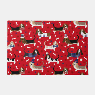 Patriotic Basset Hound Doormat Fußmatte