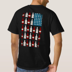 Patriotic Beer Bottle USA Flag 4. Jul T-Shirt