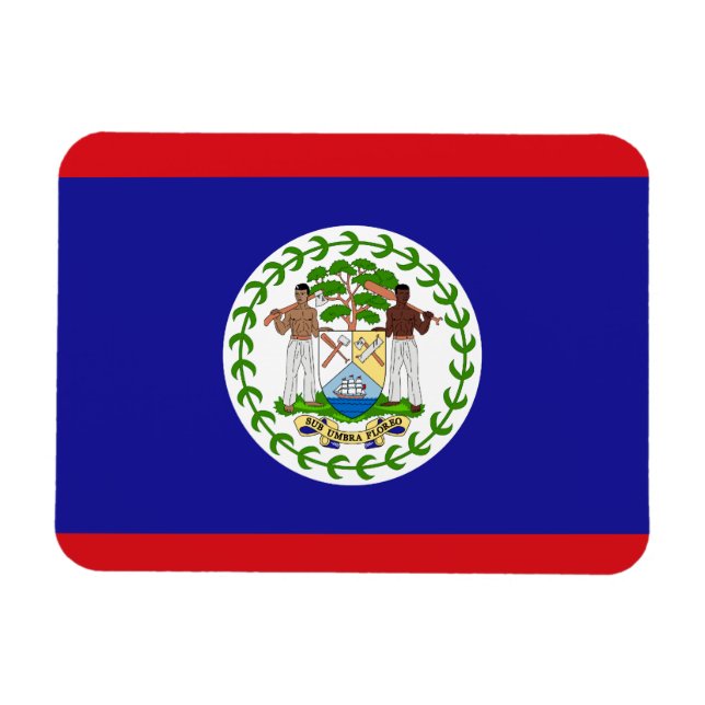 Patriotic Belizer Flag Magnet (Horizontal)