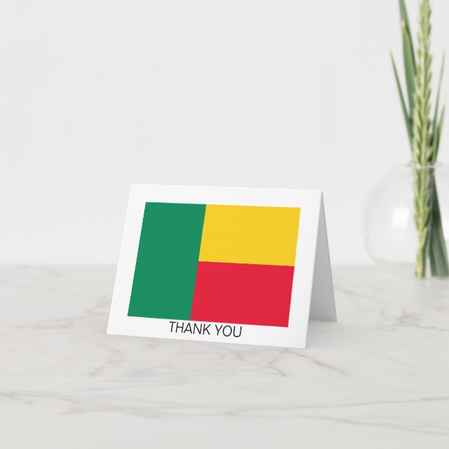 Patriotic Benin Flag Dankeskarte (Vorderseite)