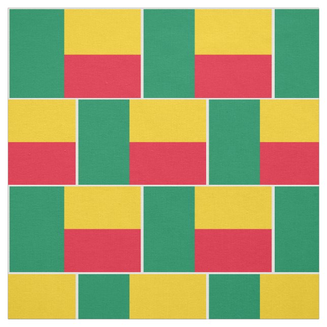 Patriotic Benin Flag Fabric Stoff (Muster)