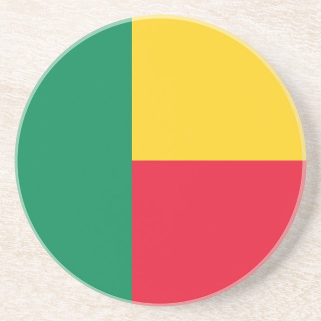 Patriotic Benin Flag Getränkeuntersetzer (Vorne)