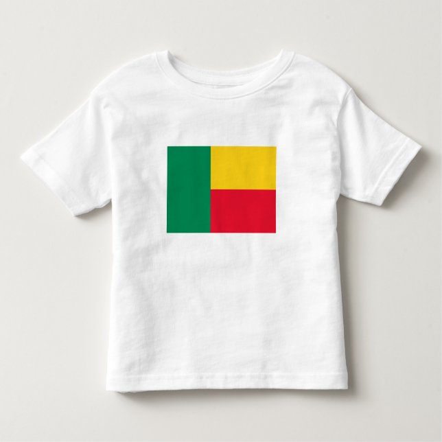 Patriotic Benin Flag Kleinkind T-shirt (Vorderseite)