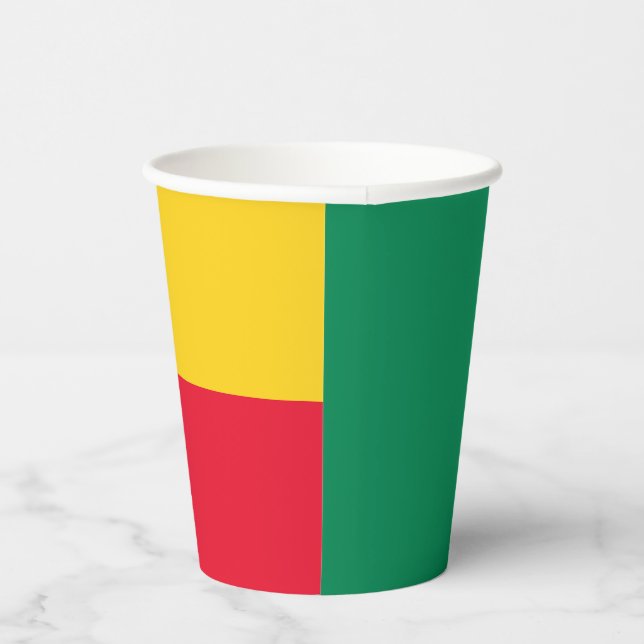 Patriotic Benin Flag Pappbecher (Rechts)