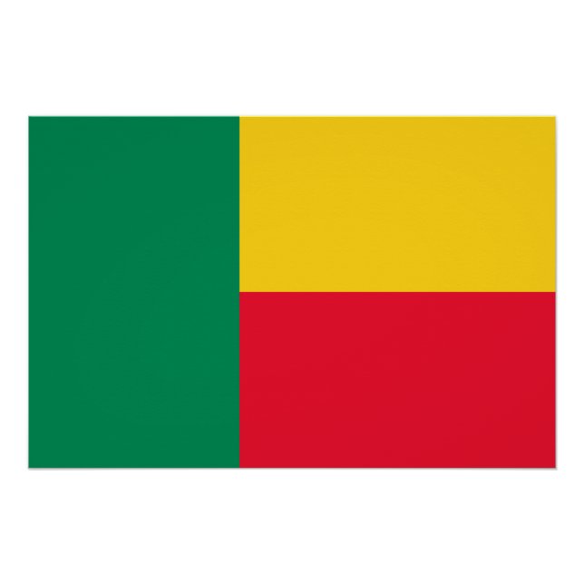 Patriotic Benin Flag Poster (Vorderseite)