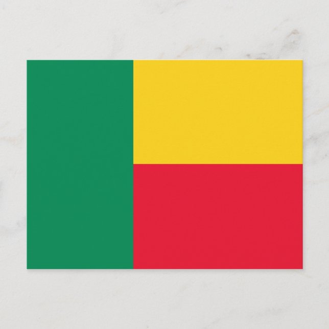 Patriotic Benin Flag Postkarte (Vorderseite)