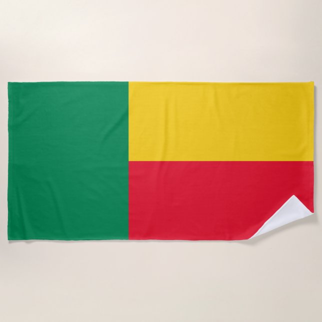 Patriotic Benin Flag Strandtuch (Vorderseite)