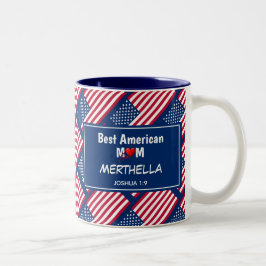 Patriotic BEST AMERIKANISCHE MAMA Zweifarbige Tasse