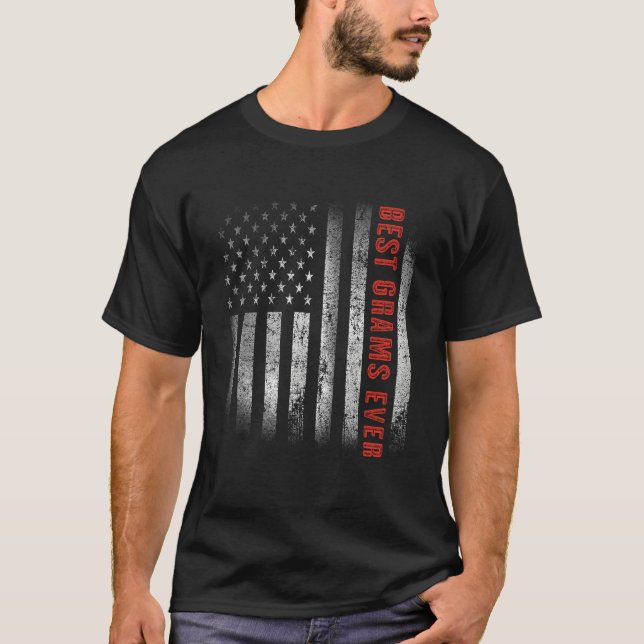 Patriotic Best Grams Ever With US American Flag 4t T-Shirt (Vorderseite)