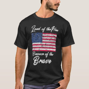 Patriotic Betsy Ross American Flag mit 13 Sternen T-Shirt