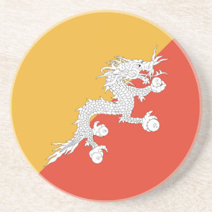 Patriotic Bhutan Flag Getränkeuntersetzer