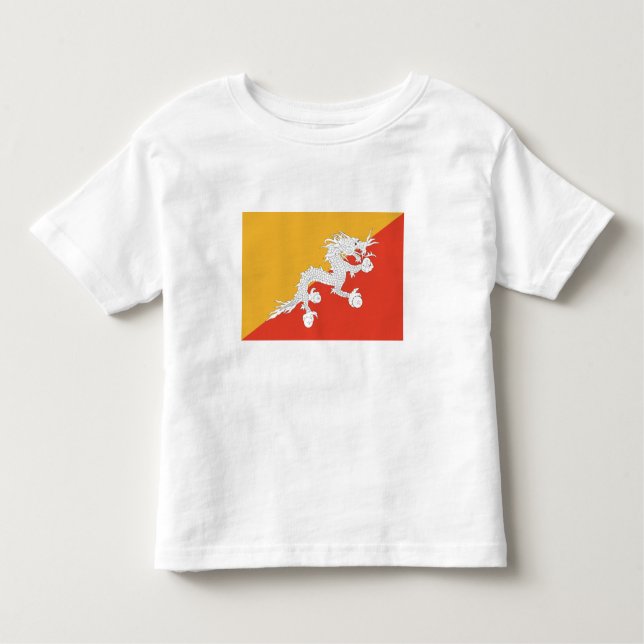Patriotic Bhutan Flag Kleinkind T-shirt (Vorderseite)