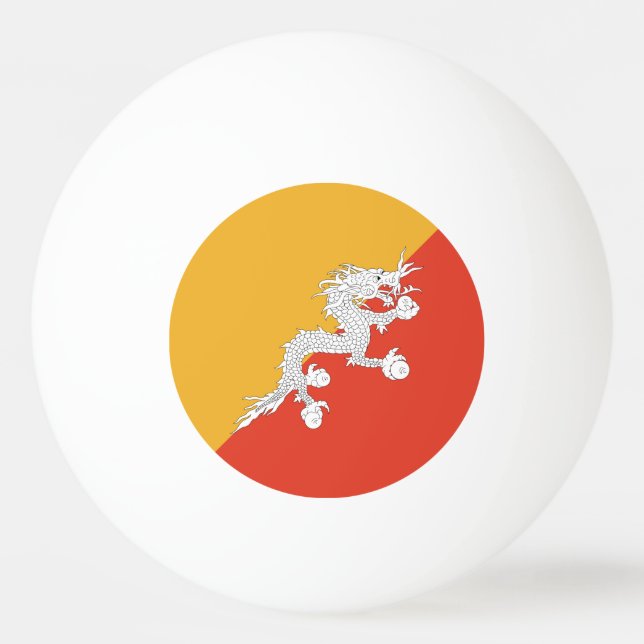 Patriotic Bhutan Flag Tischtennisball (Rückseite)