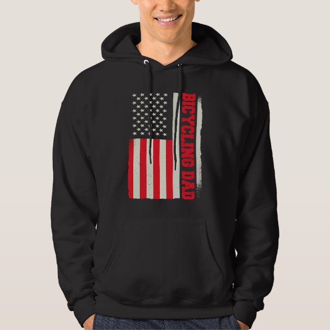 Patriotic Bicycle Cyclist Bicycling Cycling Bicycl Hoodie (Vorderseite)