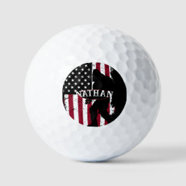 Patriotic Bigfoot Golfball