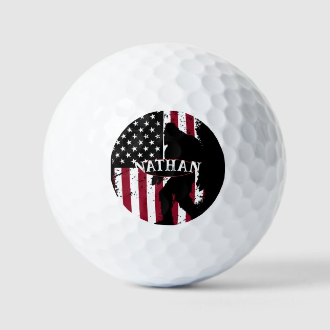 Patriotic Bigfoot Golfball (Vorderseite)