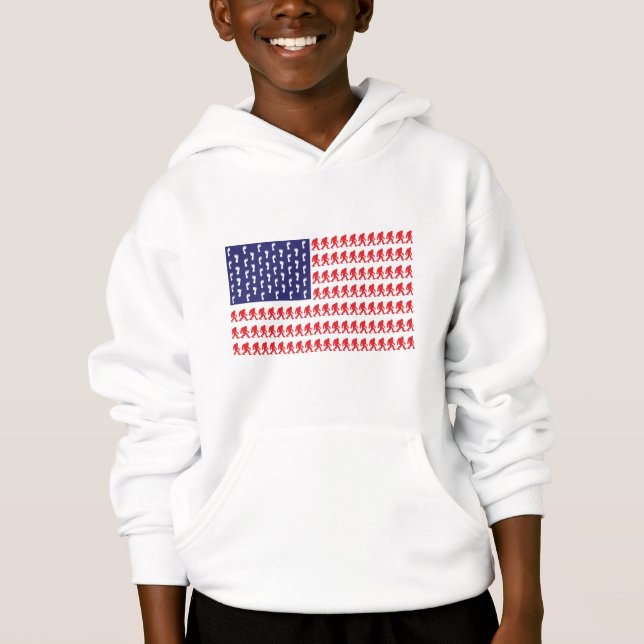 Patriotic Bigfoot Hoodie (Vorderseite)