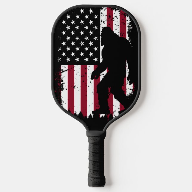 Patriotic Bigfoot Pickleball Schläger (Vorderseite)