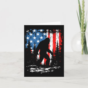 Patriotic Bigfoot Sasquatch 4. Juli USA Karte