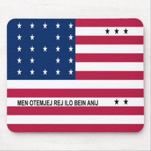 Patriotic Bikini Atoll Flag Mouse Pad Mousepad