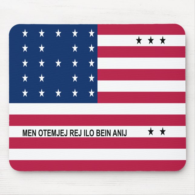 Patriotic Bikini Atoll Flag Mouse Pad Mousepad (Vorne)