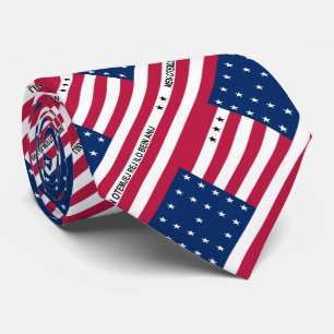 Patriotic Bikini Atoll Flag Neck Tie Krawatte