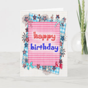 Patriotic birthday card karte
