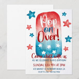 Patriotic Birthday Einladung 4. Juli Amerikaner