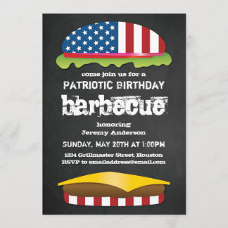 Patriotic Birthday GRILLEN Einladung
