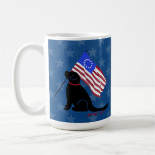 Patriotic Black Lab Hund American Flag Kaffee Tass Kaffeetasse