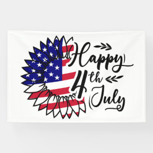 Patriotic Bloom - Glücklicher 4. Juli Banner