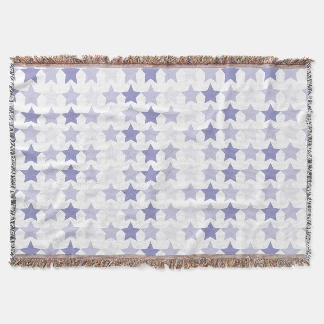 Patriotic Blue Ombre Stars Decke (Vorderseite)
