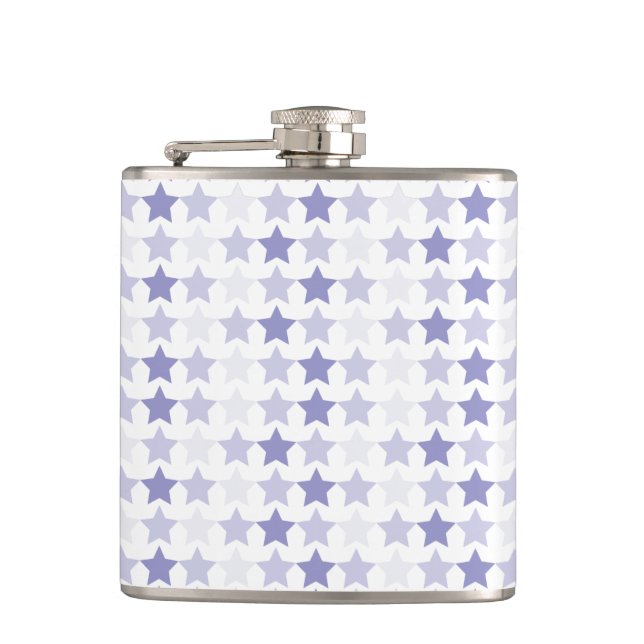 Patriotic Blue Ombre Stars Flachmann (Vorderseite)