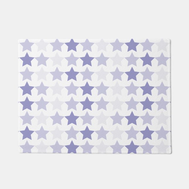 Patriotic Blue Ombre Stars Fußmatte (Vorderseite)
