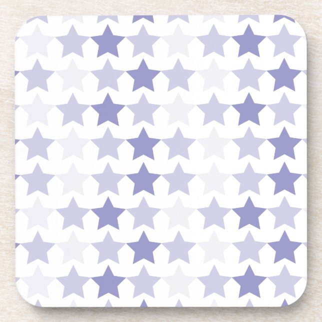 Patriotic Blue Ombre Stars Getränkeuntersetzer (Vorderseite)