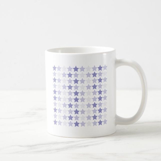Patriotic Blue Ombre Stars Kaffeetasse (Rechts)