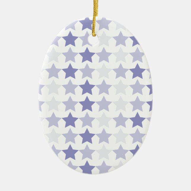 Patriotic Blue Ombre Stars Keramik Ornament (Vorne)