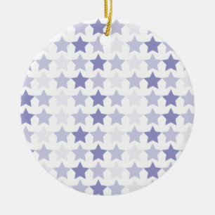 Patriotic Blue Ombre Stars Keramik Ornament