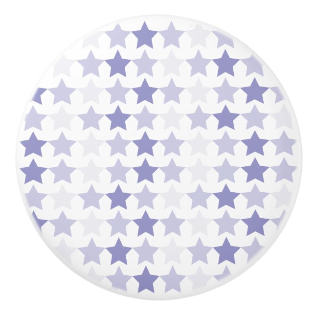 Patriotic Blue Ombre Stars Keramikknauf (Vorderseite)