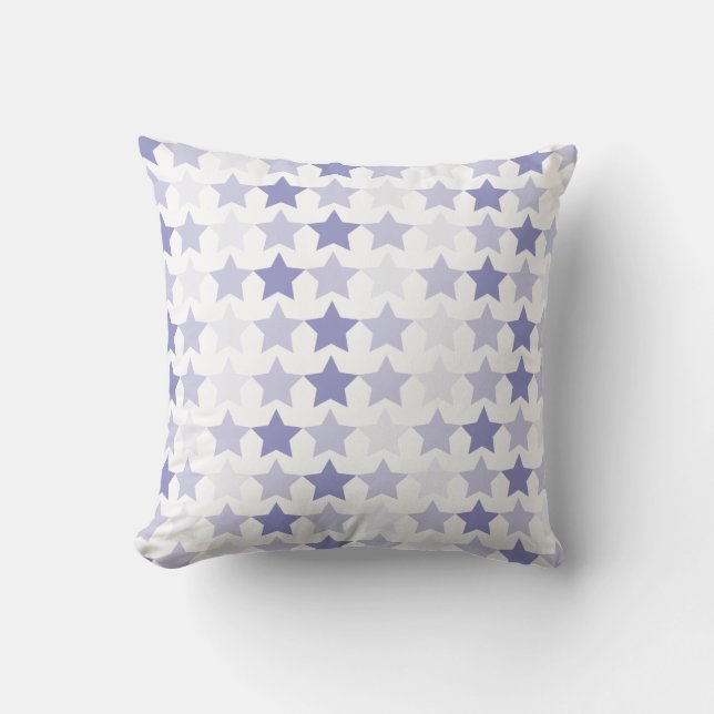 Patriotic Blue Ombre Stars Kissen (Vorderseite)