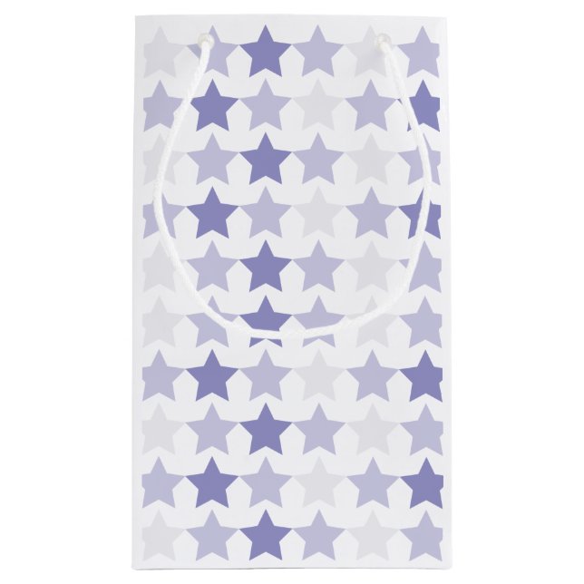 Patriotic Blue Ombre Stars Kleine Geschenktüte (Rückseite)
