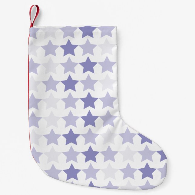 Patriotic Blue Ombre Stars Kleiner Weihnachtsstrumpf (Vorderseite)