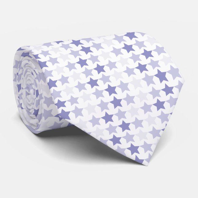 Patriotic Blue Ombre Stars Krawatte (Gerollt)